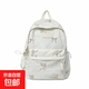 書(shū)包女初高中學(xué)生可愛(ài)校園大容量背包小清新泡泡格學(xué)生雙肩包111 米白大號