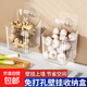 【全網熱賣】免打孔廚房置物架收納盒壁掛式姜蒜生姜調料大蒜 透明白【1個裝】可拆卸水洗 【送掛鉤】