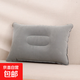 便攜充氣枕頭戶(hù)外野營(yíng)午休方形午睡戶(hù)外露營(yíng)靠墊旅行PVC植絨枕頭 小號灰色不含充氣工具 單只
