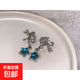 s925銀針蝴蝶結亮鉆耳釘清新甜美五角星耳環(huán)小眾設計感耳飾女 無(wú)洞蚊香盤(pán)滿(mǎn)鉆星星款