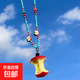 夏日多巴胺蘋(píng)果核串珠彩色項鏈女2025春夏新款甜酷辣妹百搭鎖骨鏈 蘋(píng)果核項鏈1條