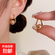 韓式輕奢幾何珍珠耳環(huán)2024新款耳釘時(shí)尚百搭感氣質(zhì)耳飾女 真金 主圖款