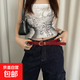 簡約金扣棕色荔枝紋路腰帶女高級感學(xué)院小眾裝牛仔褲休閑顯瘦皮帶 玫紅色 106cm