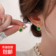 新款復古文藝宮廷碧玉葫蘆耳釘女高級感新中式百搭清新甜美耳環(huán) 碧玉葫蘆耳釘+懸浮盒 1對裝耳釘