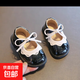 漆皮女寶寶鞋子一周歲春秋季小童公主鞋嬰兒小皮鞋軟底學(xué)步鞋夏款 【黑色】 24 碼內長(cháng)15cm