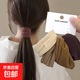 爆款高彈力無(wú)縫皮筋女扎頭發(fā)圈頭飾超寬面膜肌頭繩新款高馬尾發(fā)繩橡皮筋 奶咖色4根裝