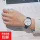 公務(wù)員學(xué)生中高考試專用石英手表電子簡(jiǎn)約機(jī)械風(fēng)手表男女情侶表 女款黑帶 小表盤(pán)
