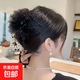 花羽毛流蘇抓夾女2025新款發(fā)夾后腦勺顯發(fā)量蓬松高顱頂鯊魚(yú)夾 黑色直徑13CM【1個(gè)】