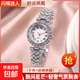 女士手表時(shí)尚羅馬刻度爆鉆精致手鏈款輕奢ins風(fēng)小表盤(pán)石英腕表 閃耀銀【手表+送調(diào)表器】