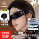 2025新款高版本發(fā)箍墨鏡女二合一小紅書同款眼鏡y2k頭箍太陽眼鏡 黑框黑灰片升級(jí)偏光鏡片+黑鏡盒