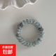 貓眼石色系電話(huà)線(xiàn)圈頭繩漸變色發(fā)圈發(fā)飾扎發(fā)皮筋簡(jiǎn)約 灰藍