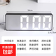 夜光鏡面時(shí)鐘裝內置usb線(xiàn)擺臺式擺件led數字顯示多功能實(shí)用家用生活必需品 桌面鬧鐘-黑殼鏡面白燈-1個(gè)