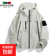保威特犀牛（POVOTE）沖鋒男女衣服春秋2025連帽新款防風(fēng)防水潮流 J91象牙白 3XL 【150-170斤】