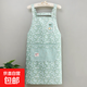 時(shí)尚洋氣碎花圍裙居家廚房餐飲專(zhuān)用田園風(fēng)工作服做飯耐臟透氣 綠色