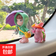 可愛卡通打傘小女孩車載擺件汽車車內(nèi)飾品車上中控臺窗邊裝飾用品 打傘女孩綠色