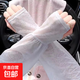 溫柔仙女風(fēng)蕾絲防曬冰袖薄款開車防曬寬松護袖女冰絲袖套夏季透氣 灰色 1雙