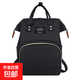 媽咪包雙肩背包輕便大容量時(shí)尚手提包多功能媽媽包書(shū)包母嬰奶粉包 黑色