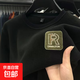 潮流時(shí)尚搖粒絨衛(wèi)衣男士2025冬季新款圓領(lǐng)寬松休閑百搭外套上衣DM 96-W33R黑色 3XL