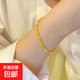 黃金色蹦迪珠手鏈女銀金碎金子菱形切面轉運珠手串送老婆禮物 金色