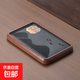 胡桃色茶盤(pán)家用客廳高檔小型茶臺茶具茶托盤(pán)辦公用仿烏金石干泡臺 中號千里江山茶盤(pán)45.5x28cm
