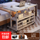 床邊桌多功能筆記本電腦桌學(xué)生家用臥室可移動(dòng)升降桌子小戶型書桌 三層【升級(jí)鋼架】暖白色80*40cm