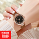 女士手表時(shí)尚鑲鉆爆款石英手表韓款時(shí)尚女士休閑手表 咖色