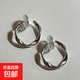 復古港風(fēng)耳夾無(wú)耳洞女新款圓圈耳飾氣質(zhì)感法式蚊香盤(pán)耳環(huán) 波浪港風(fēng)蚊香耳夾【無(wú)軟墊】