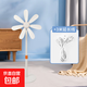 祥瓏小型立式電風(fēng)扇家用電扇客廳臺式宿舍音靜無(wú)網(wǎng)罩遙控大風(fēng)力落地扇 米色七葉落地扇（升級款）+3米延長(cháng)線(xiàn)