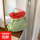 可愛(ài)水果雙肩包女2025新款日系學(xué)生休閑通勤小背包旅游輕便小書(shū)包 綠色西瓜