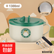 【京東物流配送】吾喵泡面碗學(xué)生宿舍方便面水飯盒不銹鋼泡面杯 綠色1300ML+勺子+叉子+筷子
