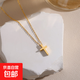 十字架項鏈女鈦鋼不掉色歐美小眾高級感金色ins情侶鎖骨鏈配飾潮 金色十字架A0264