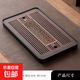 簡(jiǎn)約干泡臺托盤(pán)茶盤(pán)家用輕奢現代小型瀝儲水式茶臺功夫茶具竹茶海 胡桃色古窗大黑底43*26儲排款