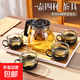 【京東物流】茶壺套裝整套茶具大容量玻璃茶杯帶濾網(wǎng)耐高溫泡茶具 1000ML一壺+四杯套裝