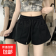 韓版辣妹運(yùn)動(dòng)短褲女2025夏季新款外穿熱褲高腰顯瘦闊腿a字短褲ins 黑色【貝貝棉-原版品質(zhì)】 L 【105-120斤】