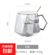 杯子ins 高顏值馬克杯情侶款杯子喝水杯家用杯子陶瓷帶蓋勺石紋杯 灰色杯+蓋+勺 1個(gè) 400ml