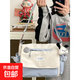 ins大學(xué)生斜挎包工裝上課百搭休閑背包單肩日系原宿郵差包女 藍色