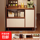 茶水柜客廳靠墻小柜子儲物柜中古風(fēng)實(shí)用家用餐邊柜小戶(hù)型置物柜 【生態(tài)板】胡桃色90*40*91cm