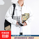 長(cháng)袖襯衫男士秋季新款國潮印花休閑襯衣外套服潮牌痞帥氣男裝襯衫 【工廠(chǎng)直銷(xiāo)高質(zhì)量升級款】382白色 XL 建議體重120-130斤可穿