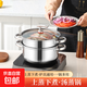 食品級不銹鋼馬尾珠湯蒸鍋煲湯鍋蒸煮一體鍋耐高溫電磁爐燃氣灶 不銹鋼湯鍋(帶蒸格） 24cm 無規(guī)格