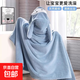 兒童浴巾男女寶寶吸水速干帶帽斗篷新初生嬰兒洗澡可穿可裹巾浴袍 藍色