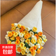 玫瑰花束毯子手工編織diy材料包毛線團(tuán)鉤織花朵毛毯花勾針鈴蘭花 三色+米白鈴蘭花毯 【材料包】 1個(gè) 材料包京選純棉材質(zhì)
