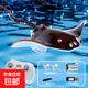 遙控鯊魚(yú)玩具高級黑科技可潛水男孩仿真巨齒大白鯊六一兒童節禮物 遙控棕色魔鬼魚(yú)