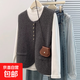 小眾高級感針織馬甲女法式氣質(zhì)簡(jiǎn)約洋氣時(shí)髦西裝背心疊穿外搭上衣 2878灰色 XL  【建議121斤-135斤】