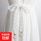 蕾絲腰帶女夏季裙子簡(jiǎn)約百搭蝴蝶結絲帶韓版珍珠裝飾收腰打結腰繩 藤條白色