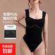 收腹提臀塑身連體衣帶胸墊束腰美體辣妹內搭外穿背心塑身聚攏衣 黑色 XL