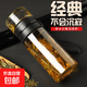 創(chuàng  )意透明花茶水杯茶水分離玻璃杯單層泡茶杯過(guò)濾水杯便攜男女杯子 泡茶杯-400ML【一個(gè)裝】