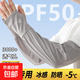 冰袖男士夏季戶(hù)外騎行手套寬松手臂護袖袖套防紫外線(xiàn)冰絲開(kāi)車(chē)套袖 深灰