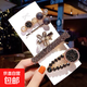 韓國高級感珍珠氣質(zhì)發(fā)夾小香風(fēng)劉海側邊夾發(fā)飾少女可愛(ài)發(fā)卡套裝 小香風(fēng)五件套