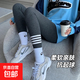 螺紋灰色打底褲女2025新款外穿春秋款長褲高腰秋褲提臀顯瘦小腳褲 深灰色 【磨毛款】 L 【建議：80-125斤】
