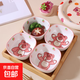 草莓熊新款味碟家用小碟子精致火鍋蘸料碗醬油碟陶瓷調(diào)料碟可愛 3.75英寸方碟印跡草莓熊D款